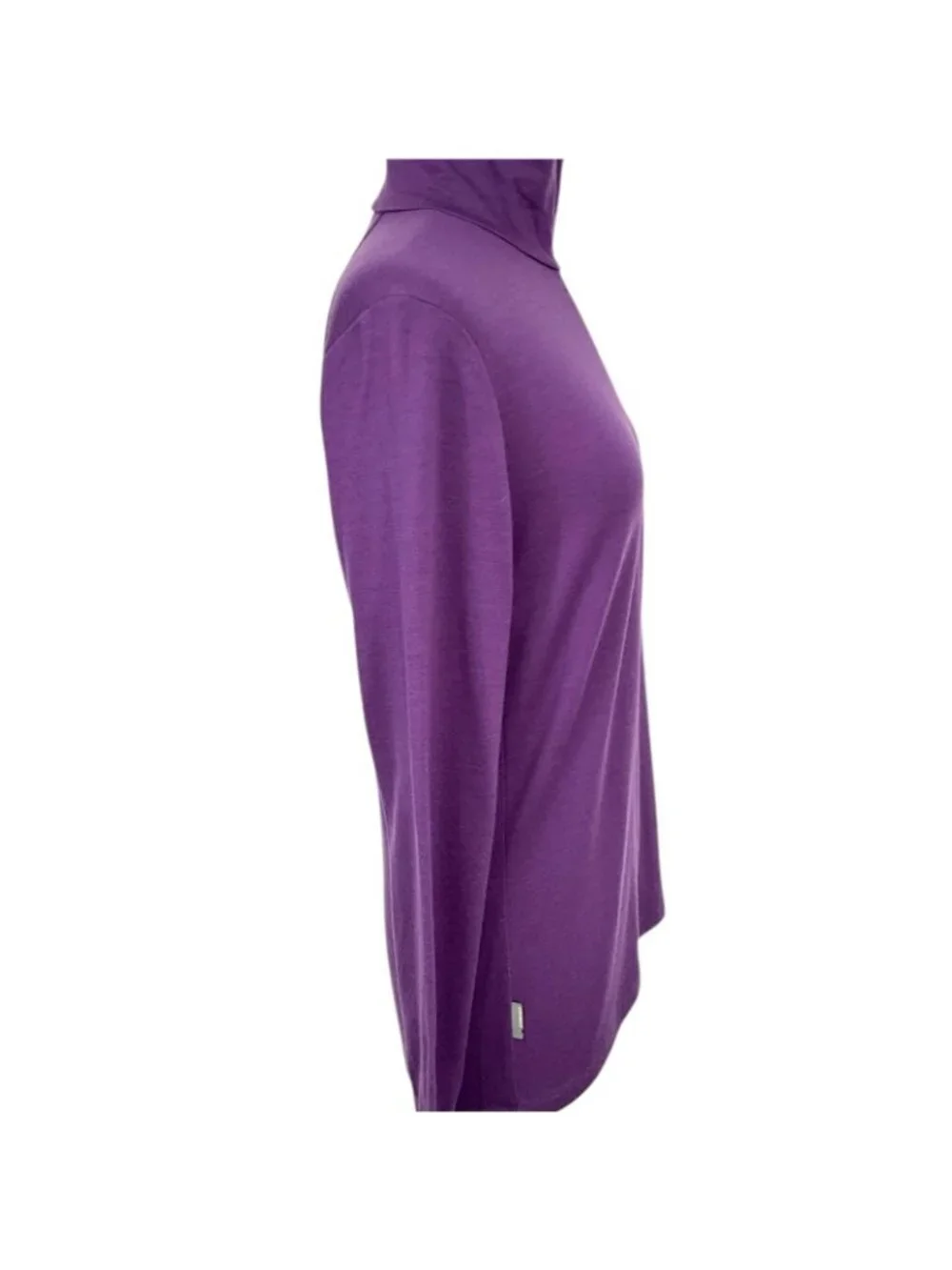 Icebreaker Bodyfit 260 Base Layer Top Womens Medium Purple 100% Merino 1/4 Zip - Picture 7 of 14